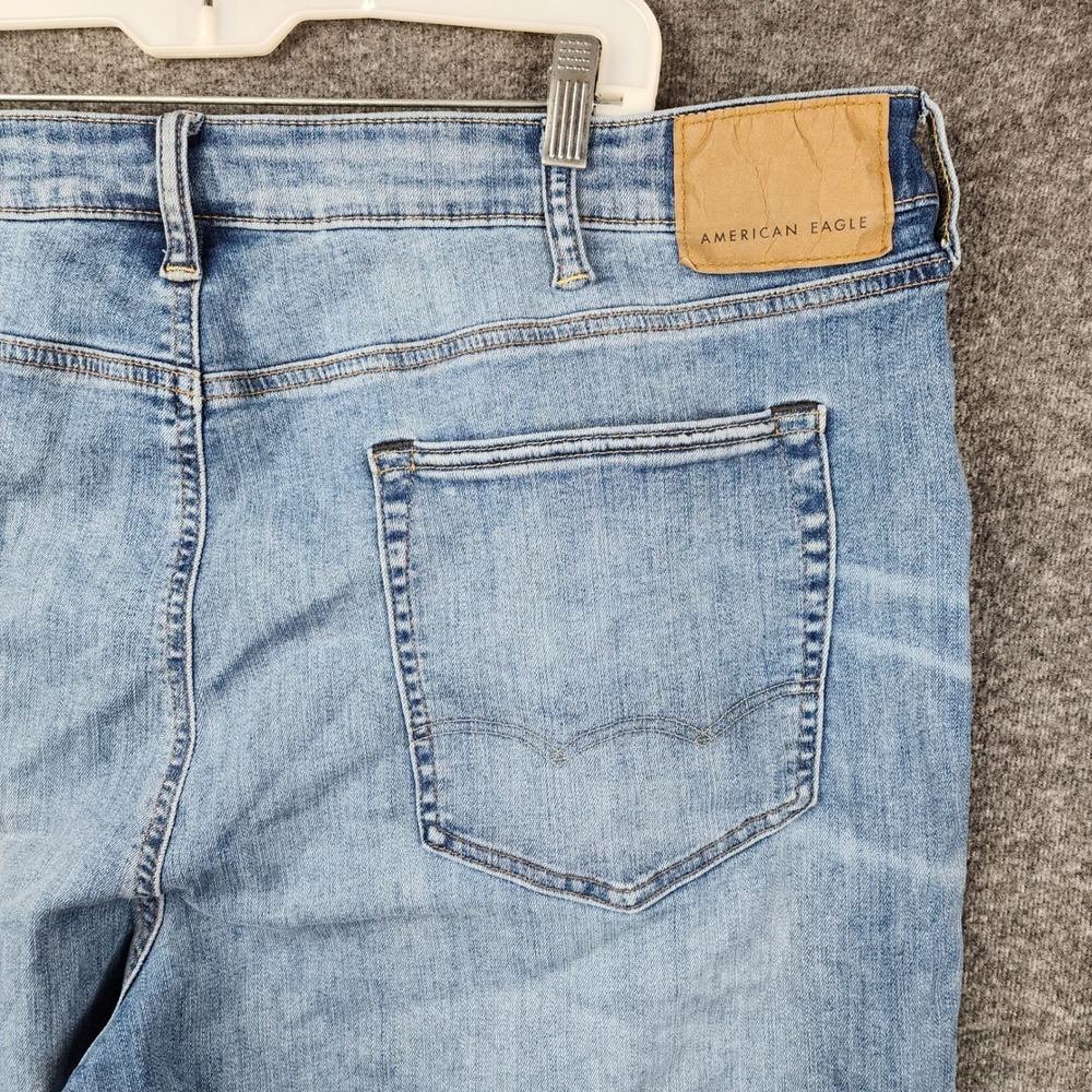 American Eagle Ne(x)t Level Flex Jeans Men 42x34 Light Blue Stretch Straight - Picture 5 of 8